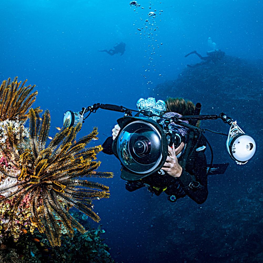 Group of new divers in training